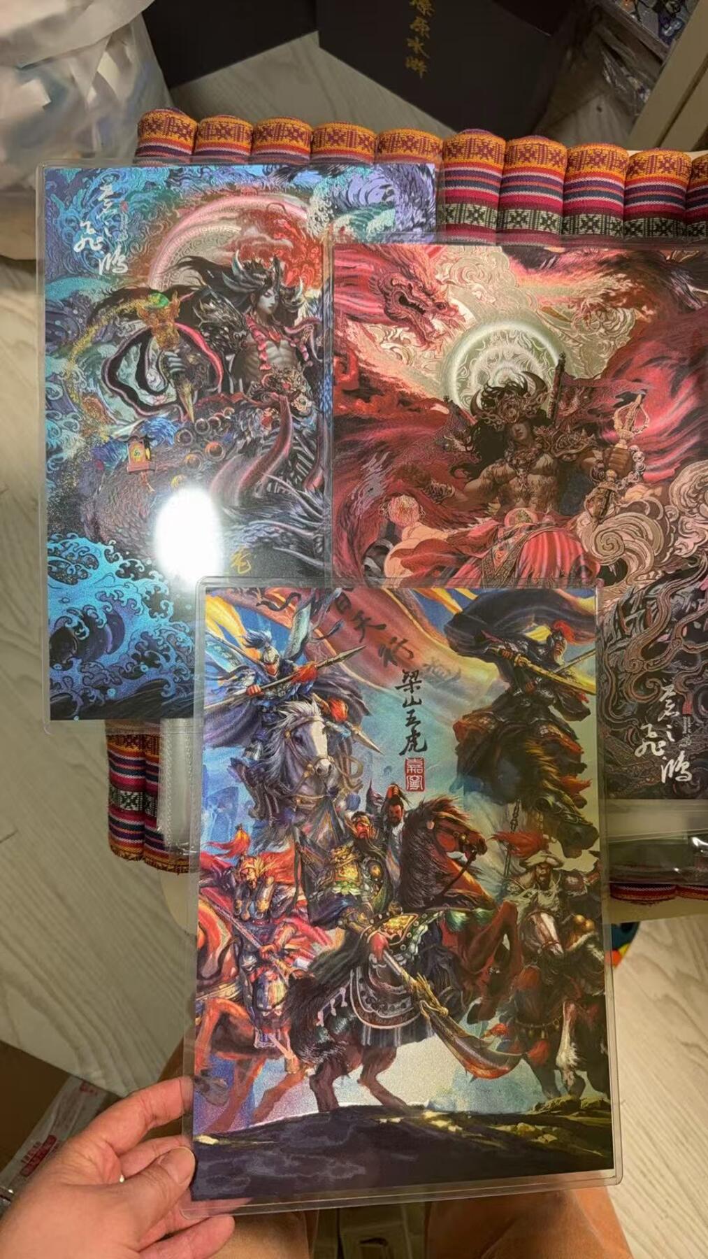 光影卡牌第11期，亲签卡，古风美女卡，各家套卡，持续收拍品 燎原彫仙白蛇+小青1张+百里粗闪签名a4大卡3张