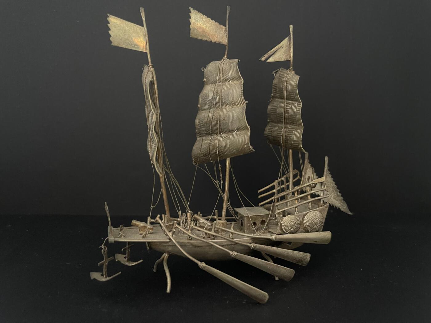 海外回流精品（欧美专场） 英国回流清代纯银战船