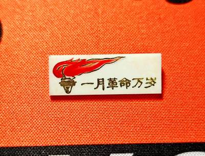 【2025五一拍场】三联收藏拍场13期——精品收藏全场0起 - 「洪藏」一月革命派姓火炬有机描金章，非常漂亮，烫金色保存的基本完美，和之前拍的那枚细节明显不一样，这枚火炬描的更生动，