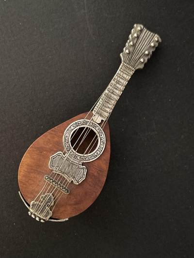 海外回流春节精品专场（一） - 法国回流纯银曼陀林摆件