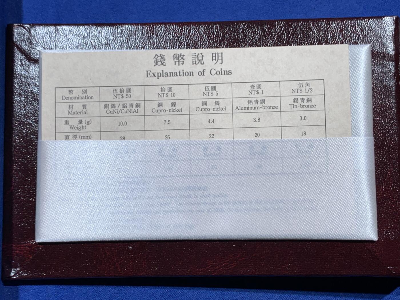 《竞宝斋》第377场 周日，周一 2场连拍 （全场包邮） 台湾省民国八十五年一轮生肖精致套币——鼠年  收藏投资必备品种