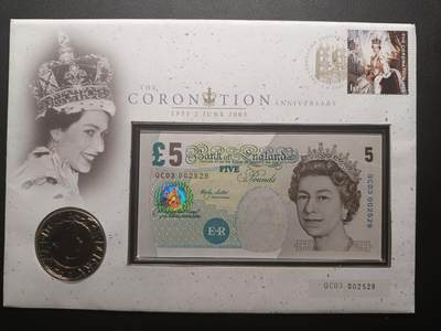 2025五月第二拍（假期连拍第二场，5.5集中发货） - 英国2003年女王登基五十周年官方纪念邮币钞封UNC