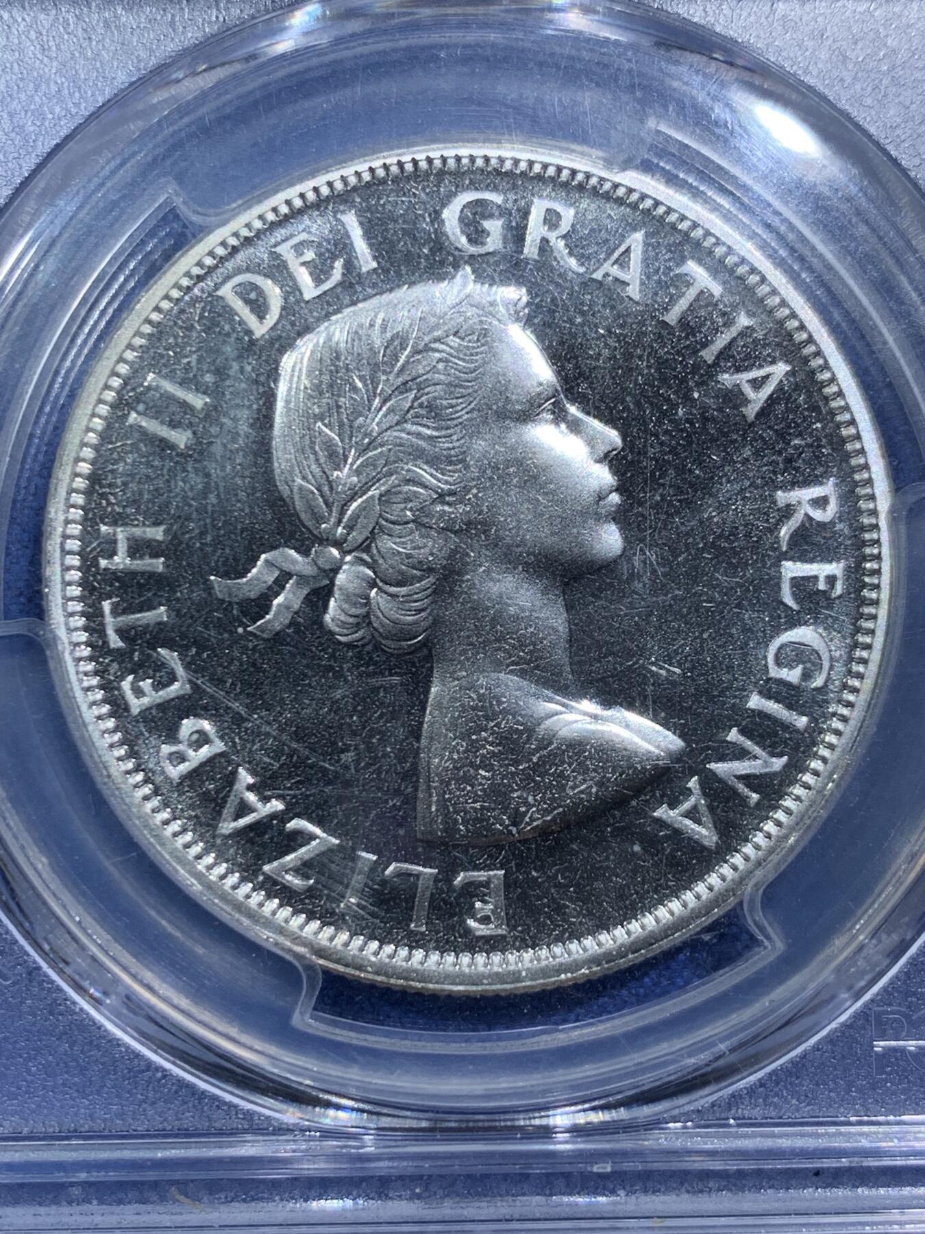 《竞宝斋》第377场 周日，周一 2场连拍 （全场包邮） PCGS PL66 加拿大1962年 1元类精致银币 经典划船