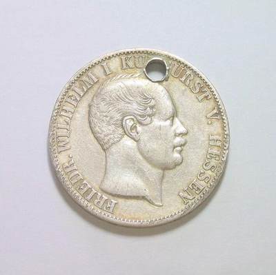 【银】德国黑森1855年 腓特烈威廉1泰勒银币 爽品 - 【银】德国黑森1855年 腓特烈威廉1泰勒银币 爽品