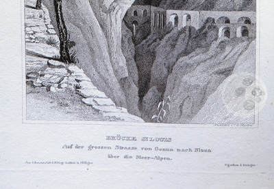 圣路易斯大桥，1835年钢版画 - 圣路易斯大桥，1835年钢版画