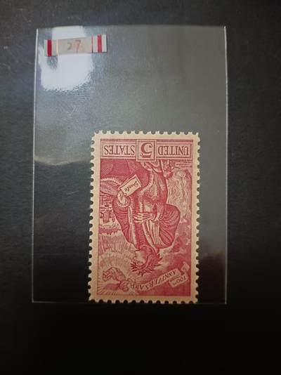 0拍押金0邮     美国上世纪60年代单枚套票 1965.7.17 ，意大利诗人但丁﹒阿利吉耶里诞生700周年，纪念邮票，单枚成套，全新