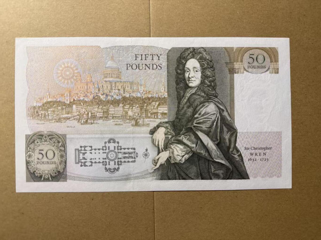【礼羽收藏】🌏世界钱币拍卖第85期 英国D序 a版 50镑 全新unc