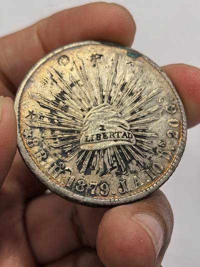 博洋堂世界钱币拍卖第121期（全场包邮） - 墨西哥花边鹰洋1879HO JA 七级币 全羽毛