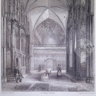 版画-温切斯特座堂（英语：Winchester Cathedral） 版画-温切斯特座堂（英语：Winchester Cathedral）