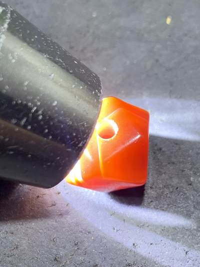 精美高玉化天眼纹一线缠丝玛瑙唐八棱珠一颗 精美高玉化天眼纹一线缠丝玛瑙唐八棱珠一颗