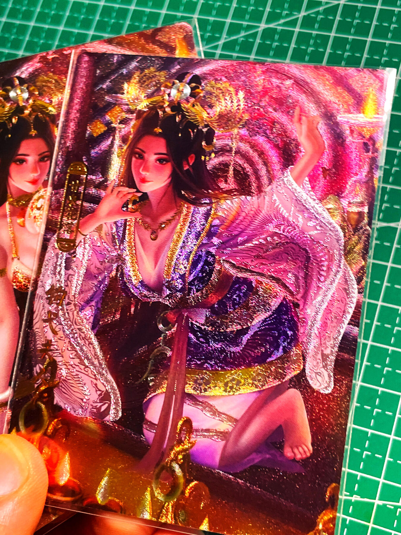显眼宝 第12期  都是自己收藏的卡牌～ 卡玩帕克 百花谱 钩弋夫人 赵婕姝 粗闪卡一套三张