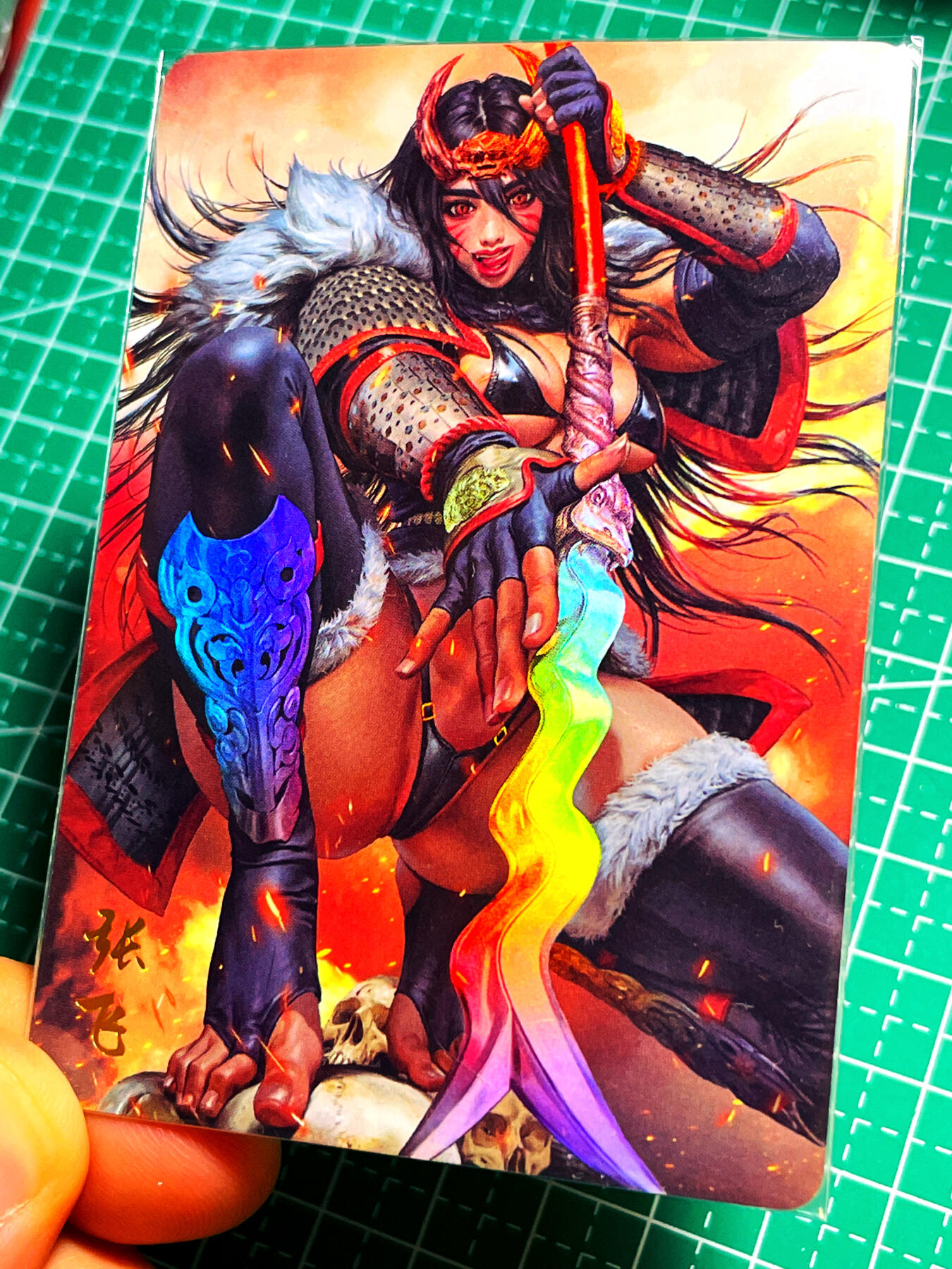 显眼宝 第12期  都是自己收藏的卡牌～ 燎原 三国姬 金彩特卡 张飞