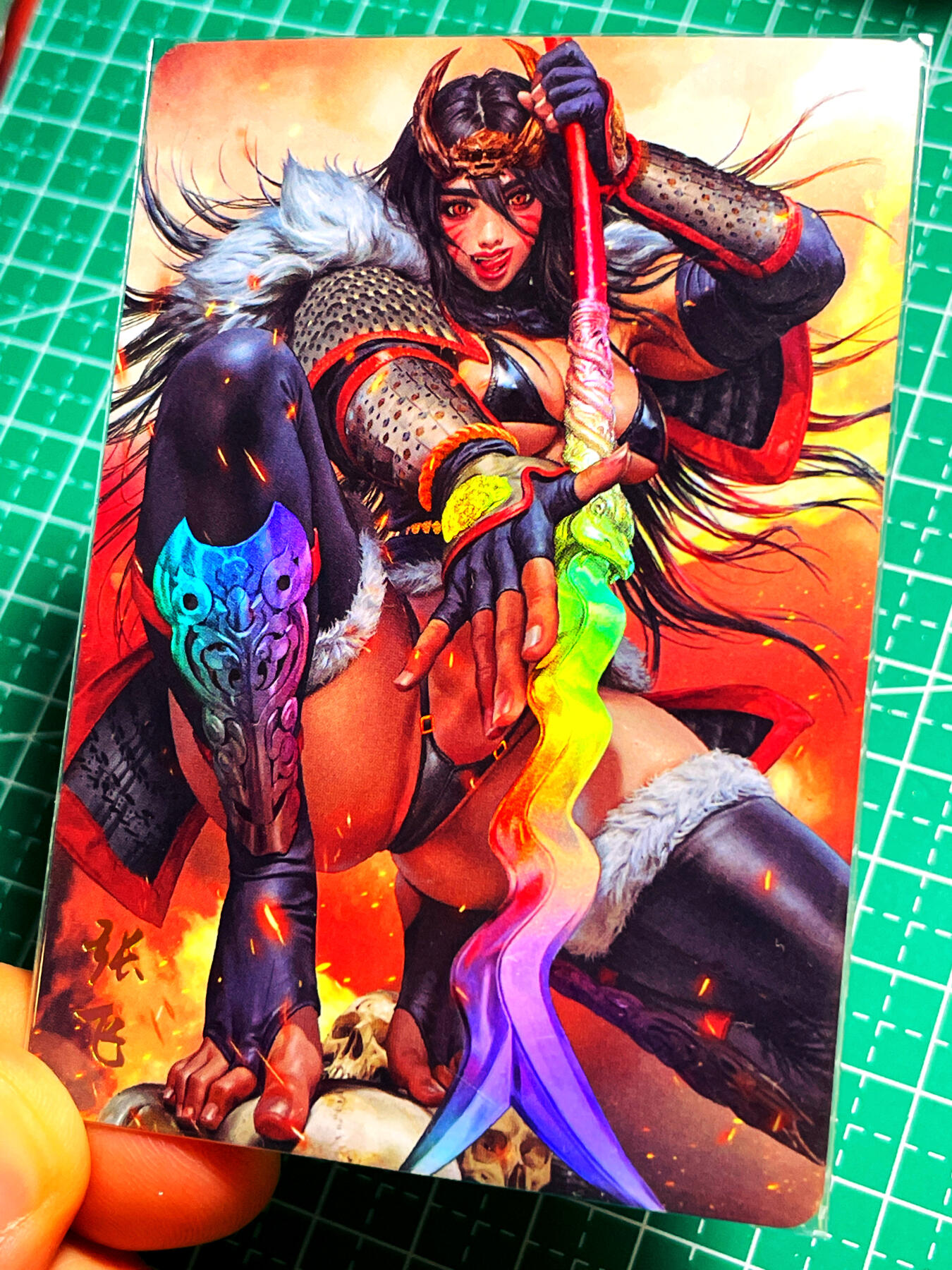 显眼宝 第12期  都是自己收藏的卡牌～ 燎原 三国姬 金彩特卡 张飞