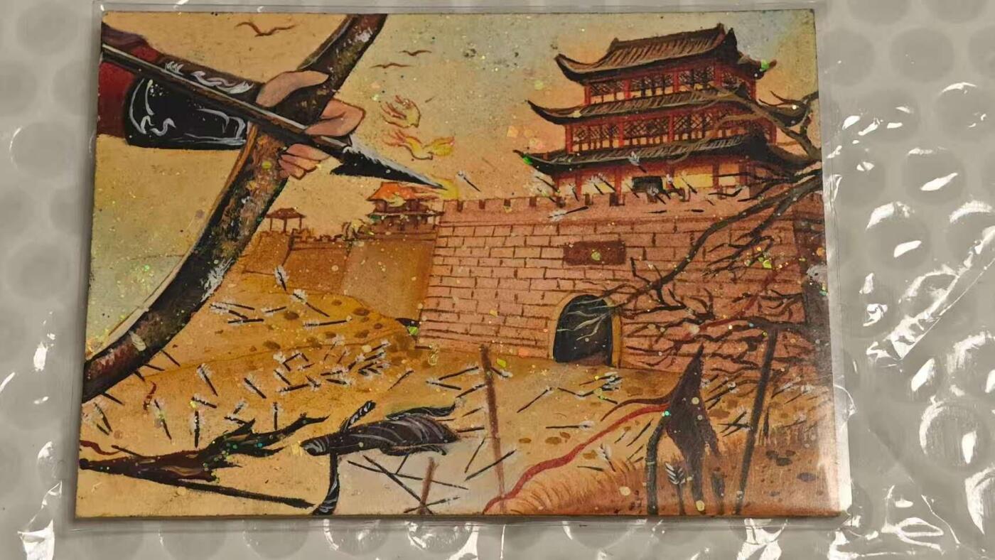 龙虎卡牌第IIIXV场 （无佣金，满120包邮，欢迎送拍） 【手绘】战场 画师：居居  1/1