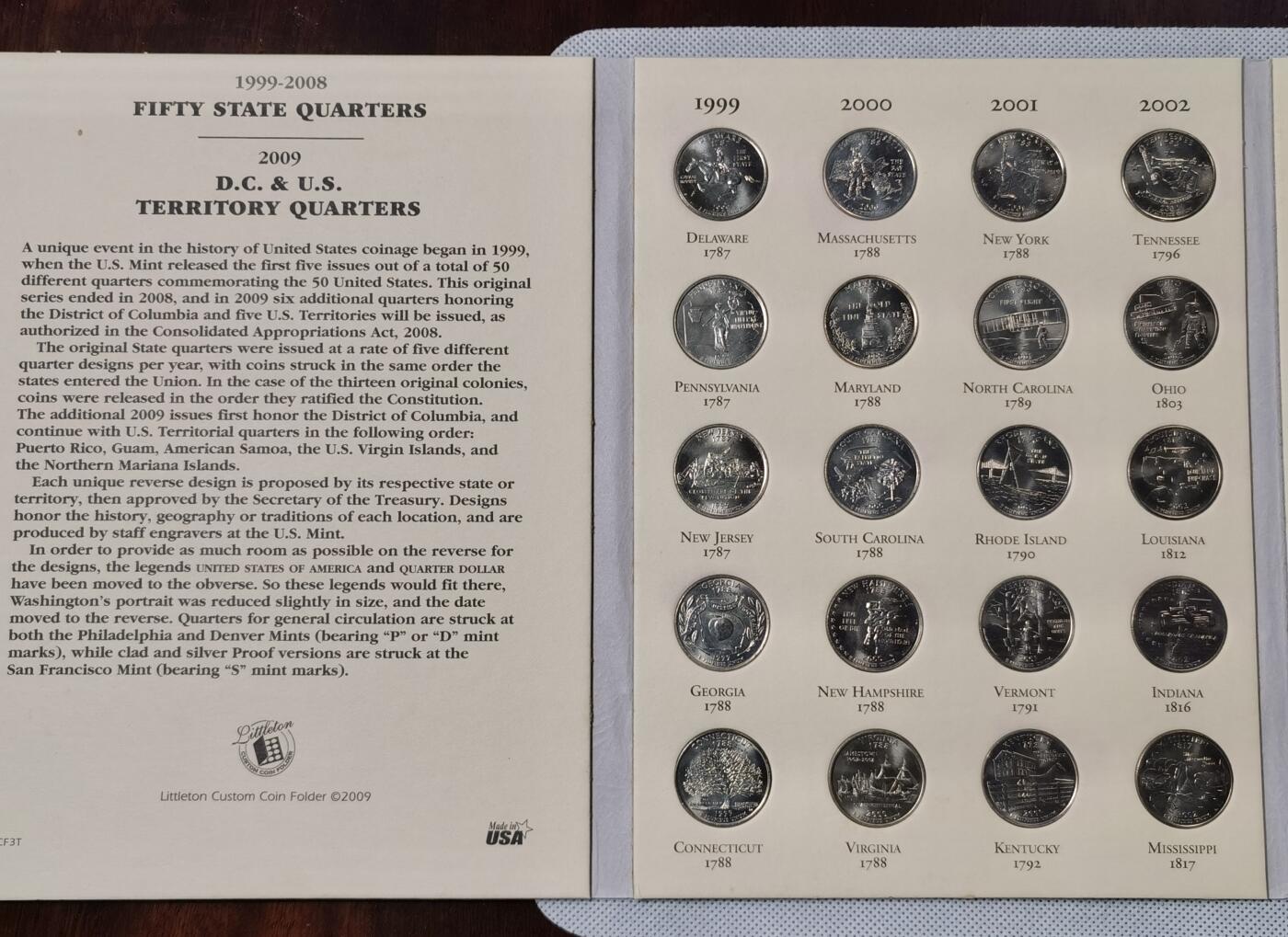  甄臻铺-世界币章拍卖（第15期）套币，现代银币专场。送拍享返佣金等优惠多多 美国50州及海外属地四分之一美元纪念币，56枚全，原光品相（D、P厂）两本一起，两本一共112枚