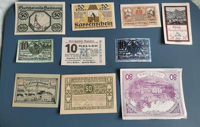 瓶子🏺第188期拍卖会 -   德国紧张时期1920年左右奥地利地区纸币10张（13）