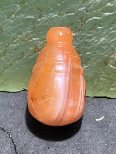 川料南红玛瑙通货一体佛头三通一个， - 川料南红玛瑙通货一体佛头三通一个，