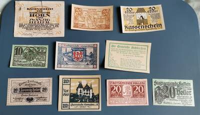 瓶子🏺第188期拍卖会 -   德国紧张时期1920年左右奥地利地区纸币10张（10）