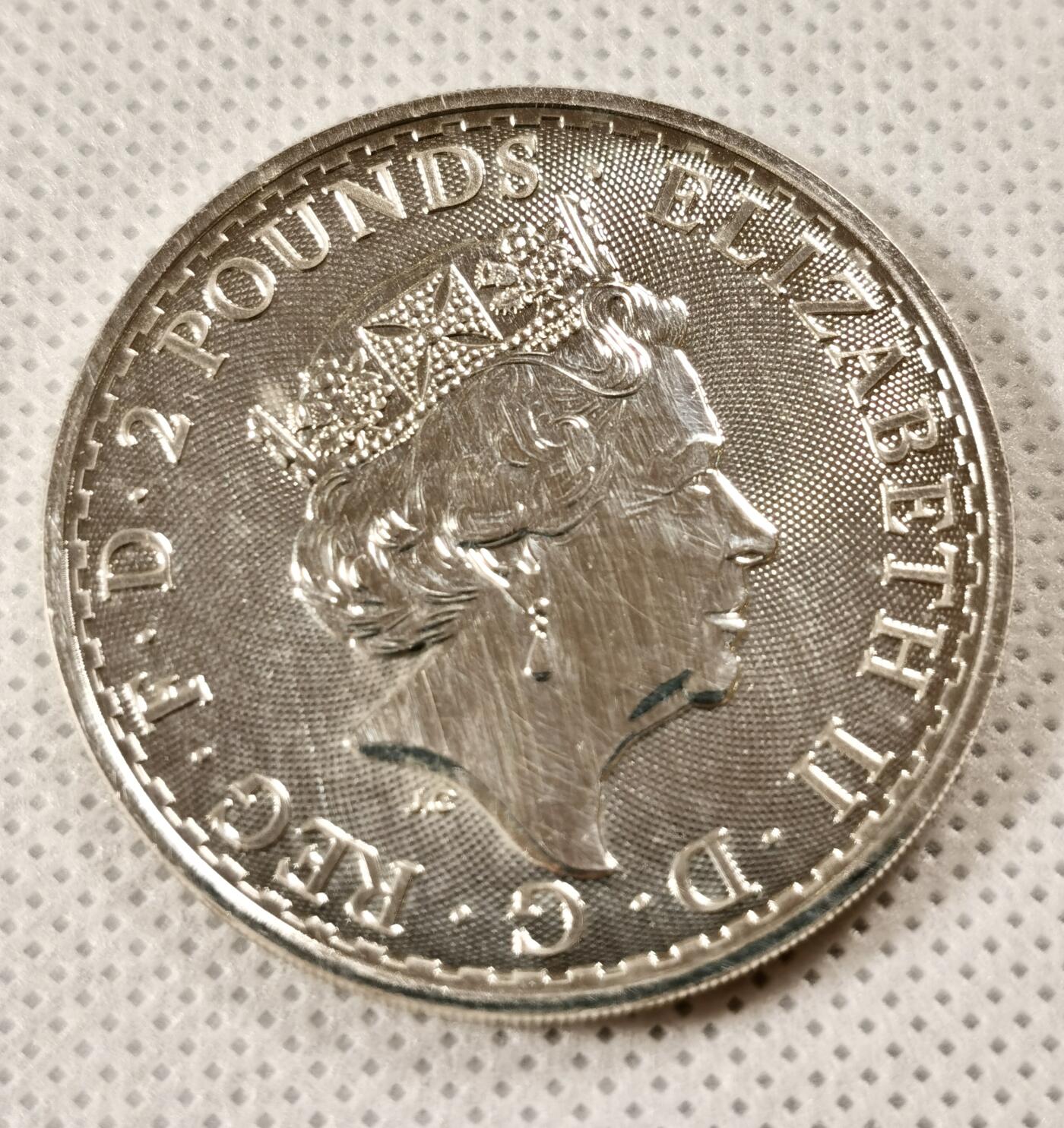  甄臻铺-世界币章拍卖（第15期）套币，现代银币专场。送拍享返佣金等优惠多多 英国2017年不列颠女神纪念银币2英镑，1盎司银