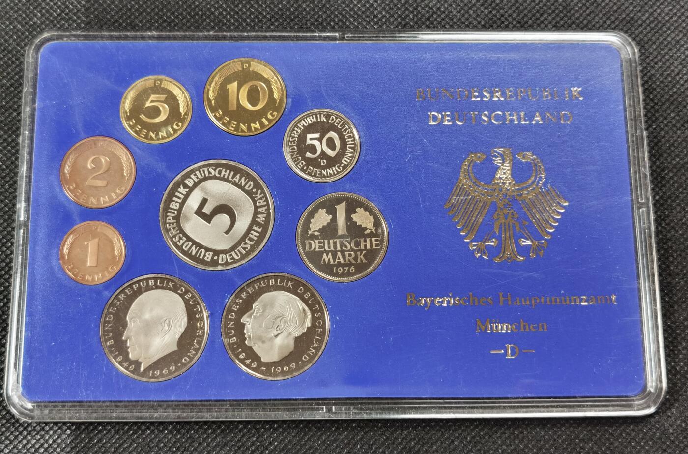  甄臻铺-世界币章拍卖（第15期）套币，现代银币专场。送拍享返佣金等优惠多多 德国1976年精制套币D