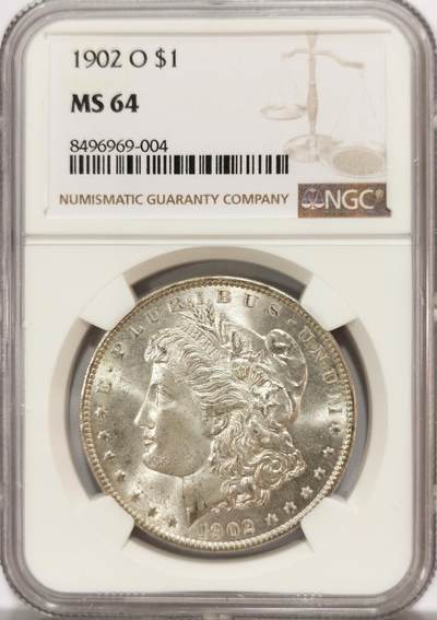 博洋堂世界钱币拍卖第121期（全场包邮） - NGC MS64 美国1902年O版摩根1美圆