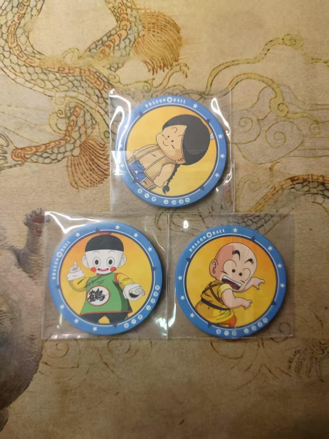 龙虎卡牌第IIIXV场 （无佣金，满120包邮，欢迎送拍） 七龙珠陶瓷币3枚（10分3枚 ）