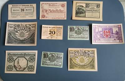 瓶子🏺第188期拍卖会 -   德国紧张时期1920年左右奥地利地区纸币10张（15）