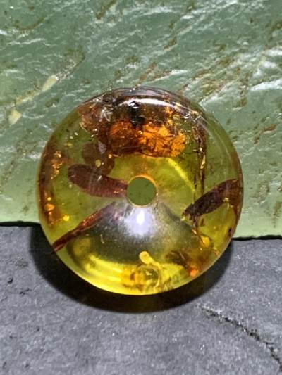 乌克兰花珀通货随形车轮珠一个 - 乌克兰花珀通货随形车轮珠一个