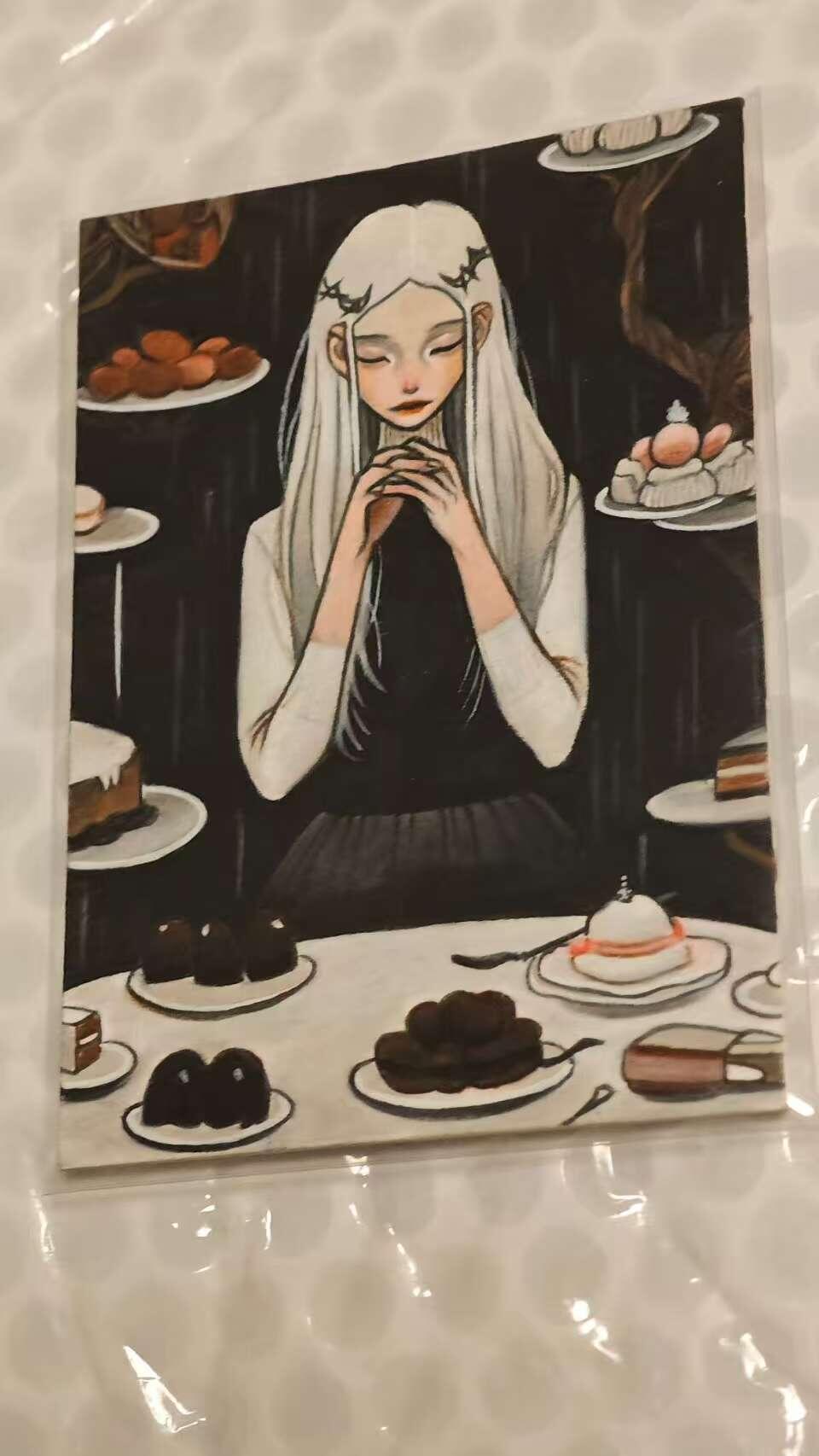 龙虎卡牌第IIIXV场 （无佣金，满120包邮，欢迎送拍） 【手绘】祈祷的女孩 画师：桔子  1/1