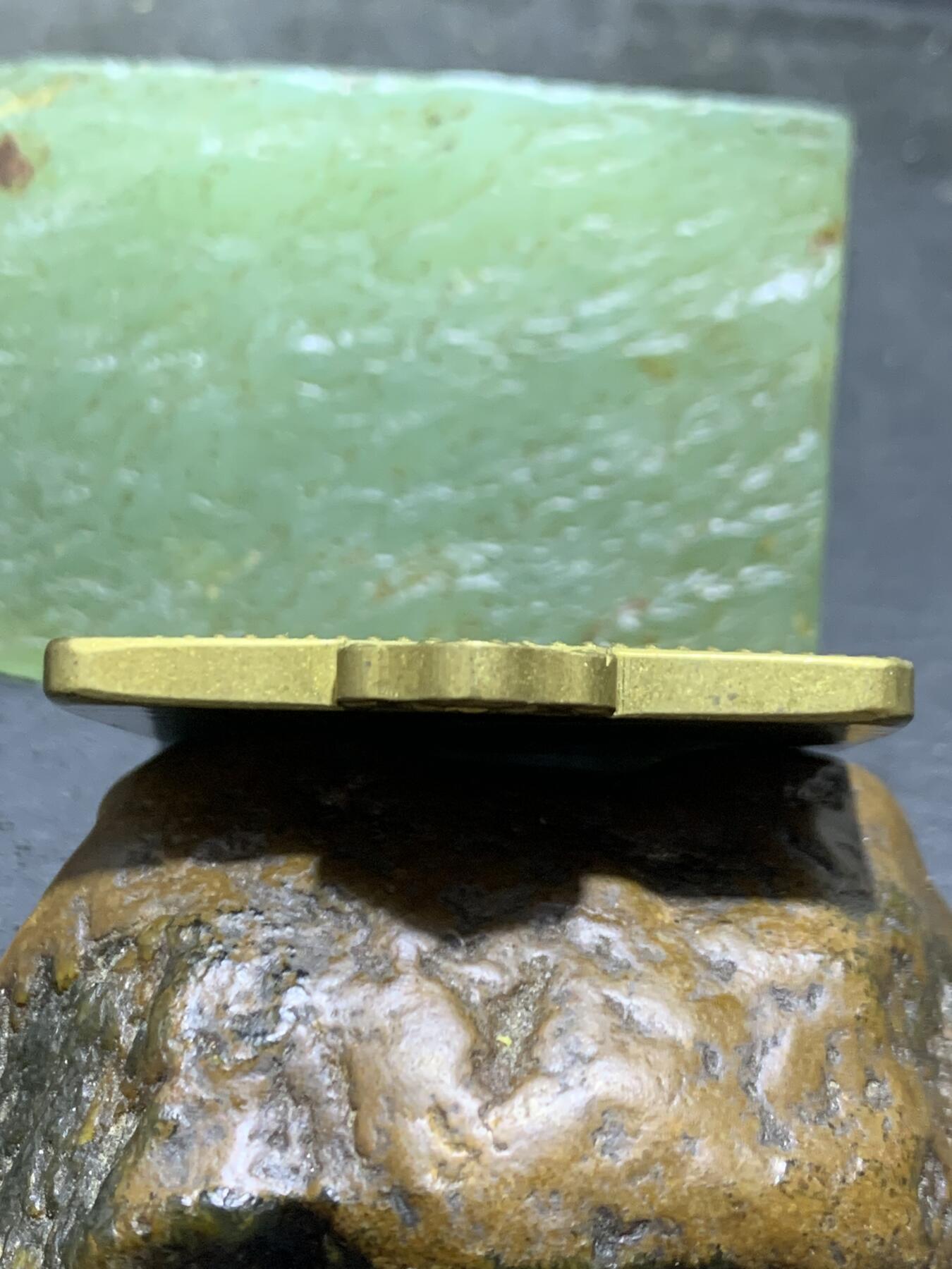 高精度黄铜九宫王三字真言护身牌一个，