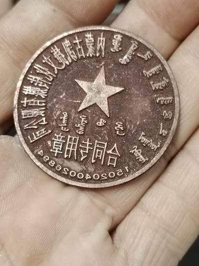 地方军徽章杂项 - 内蒙古双语铜印章字头