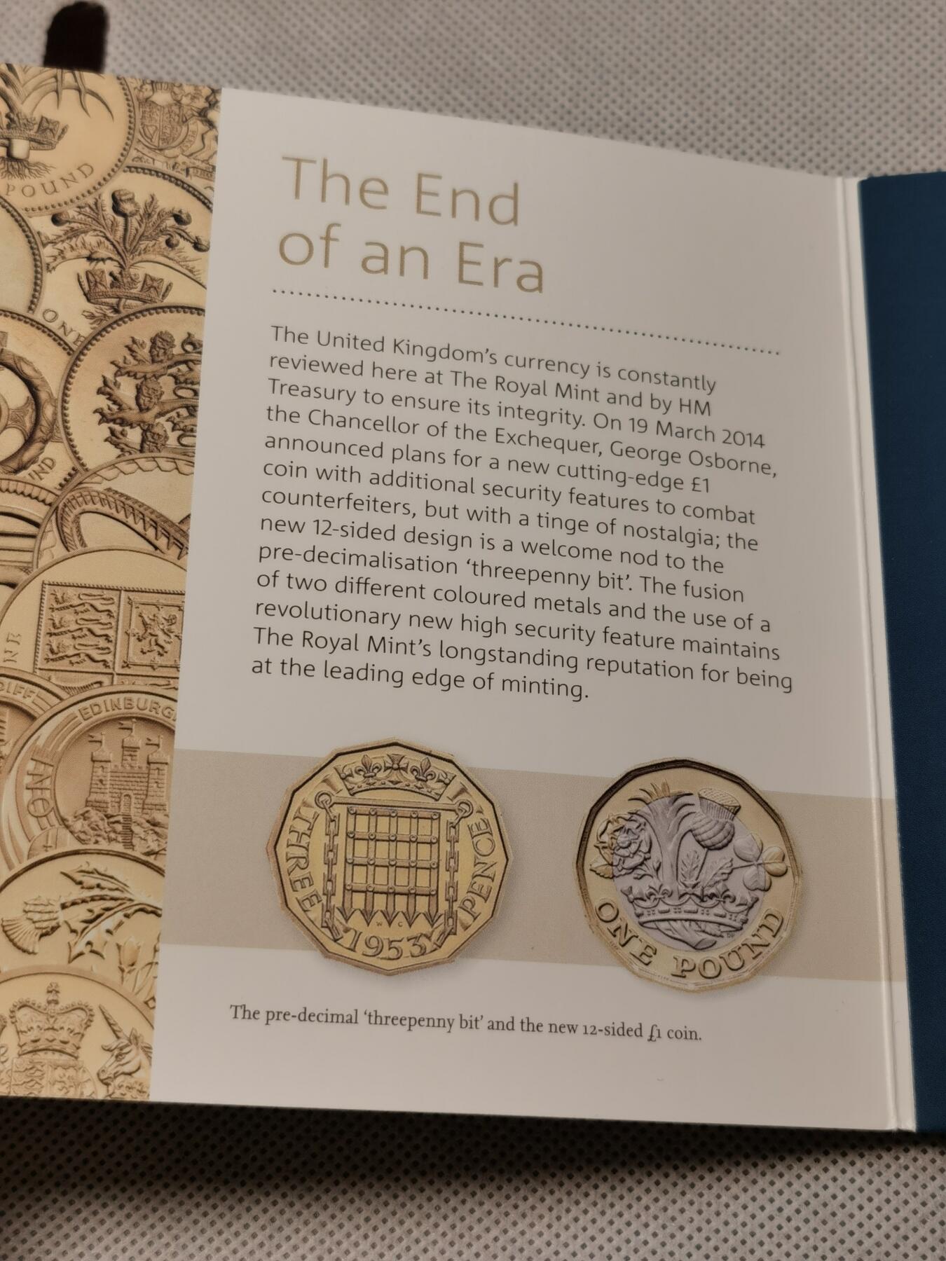  甄臻铺-世界币章拍卖（第15期）套币，现代银币专场。送拍享返佣金等优惠多多 英国2016年1英镑皇家造币厂官方册装，最后的圆形1镑