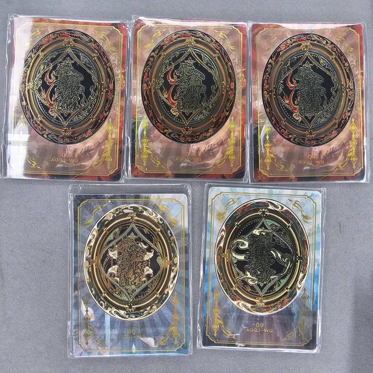 龙虎卡牌第IIIXV场 （无佣金，满120包邮，欢迎送拍） 珐琅武器卡5张 趣卡社 俺去西天取个经（线下独占，中间为金属珐琅）