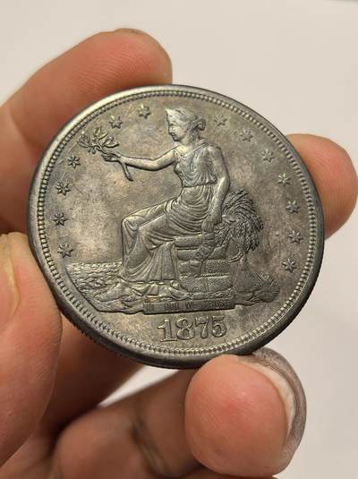 博洋堂世界钱币拍卖第121期（全场包邮） - 美国1875年拿花女神1元银币