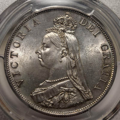 紫瑗钱币——第543期 - 英国 1887年 维多利亚女王  2弗罗林 银币 PCGS MS63 