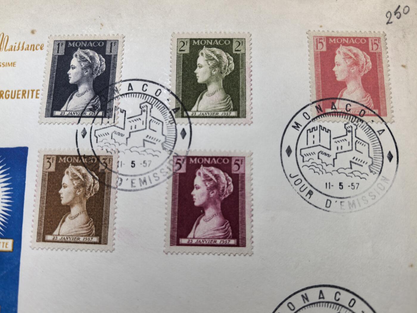 联合阁邮币社™ ——“精品多国邮品” 摩纳哥1957 王妃格蕾丝凯莉