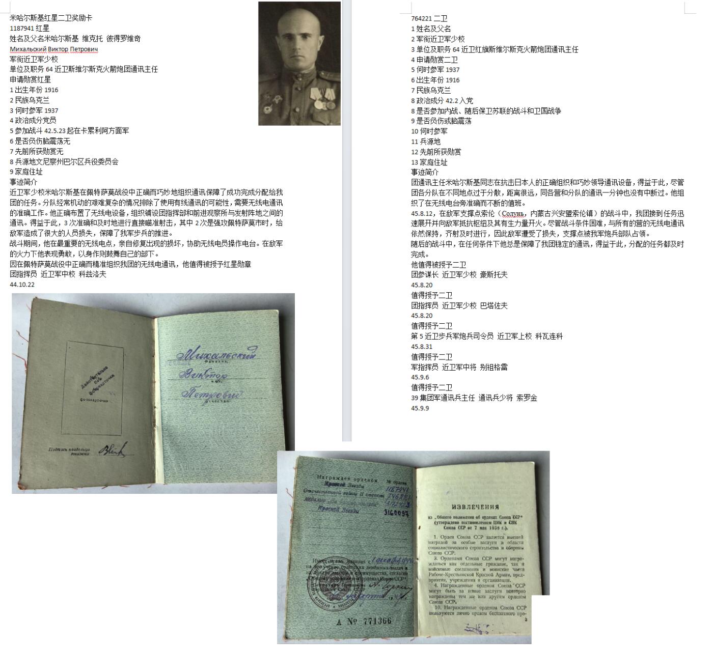 苏联勋章奖章5月8日晚上九点结束在麦稀奇 找不到的加我qq或者微信都是184277308备注苏章拍卖。最好加微信群每次都会通知还有提前可以一口价的 最近会持续拍卖一些东西。 喀秋莎火箭炮团通讯主任米哈尔斯基的红星1187941 两处脱皮 背面杆子掉了找不到了。44年保障通讯和及时瞄准获得。不包括证件。