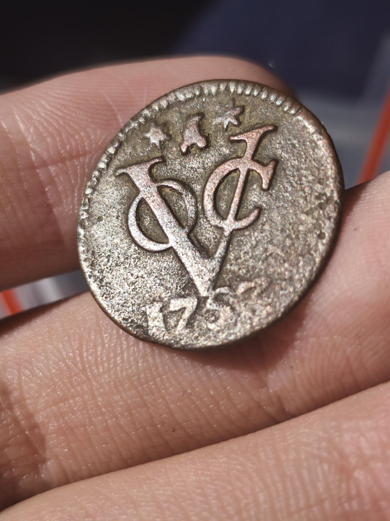 星盘世界钱币《穿越千年时光来到你的藏匣 》--5.9全球珍币拍卖夜 荷兰东印度公司泽兰省杜伊特铜币1753年少见品种