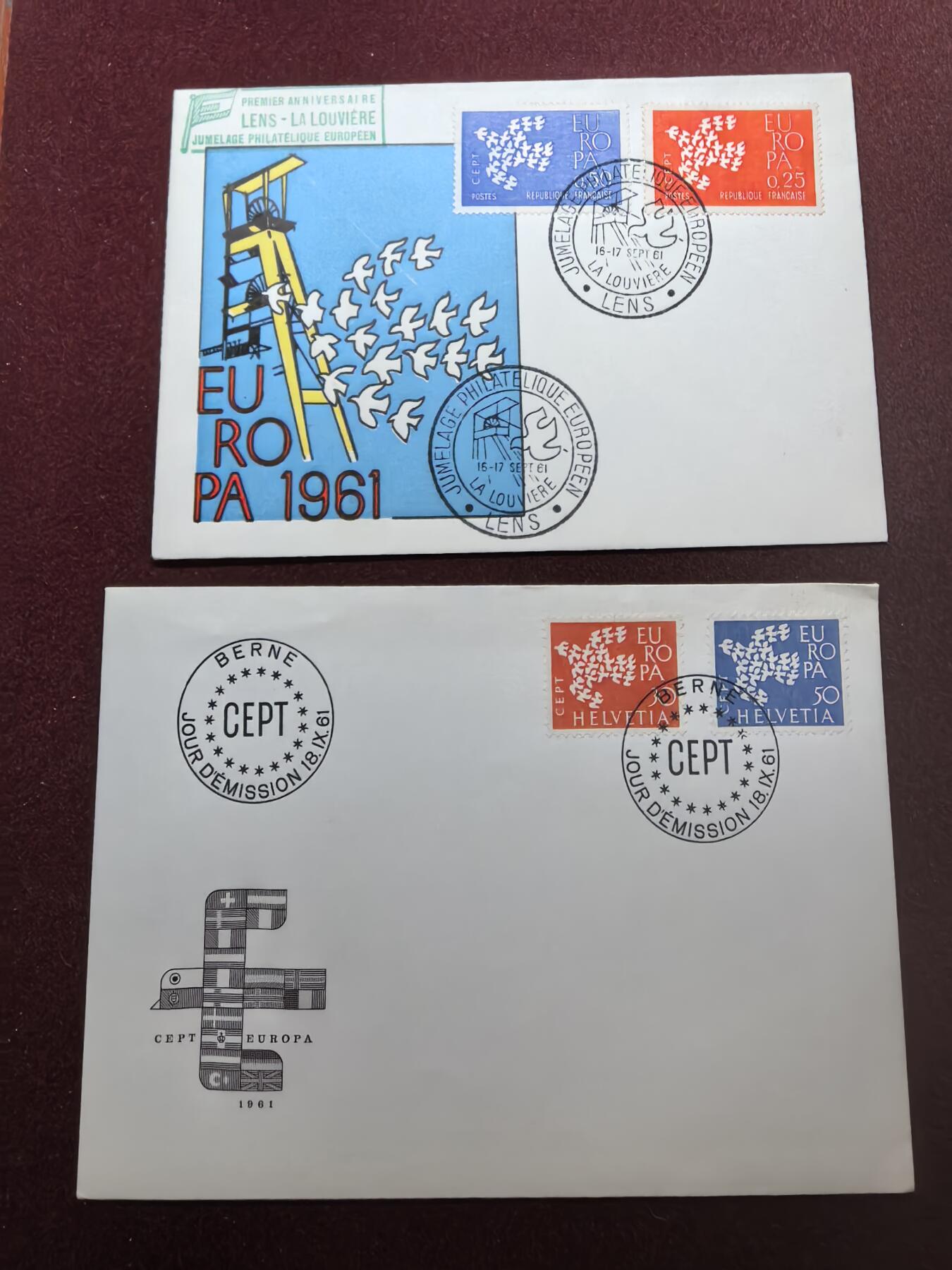 联合阁邮币社™ ——“精品多国邮品” 太平鸟首日封(法国，瑞士)