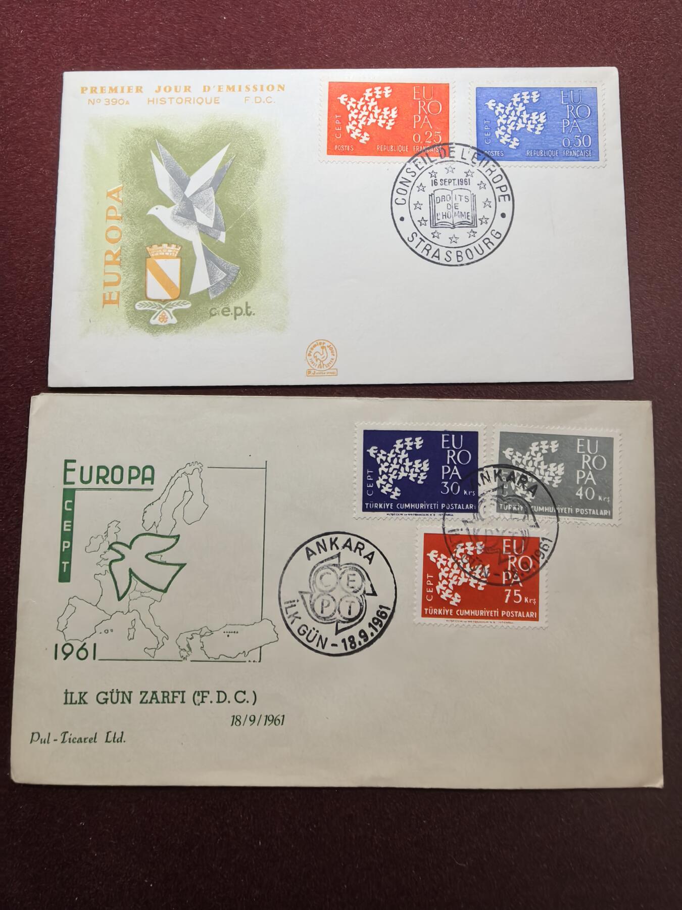 联合阁邮币社™ ——“精品多国邮品” 太平鸟首日封(法国，德国)