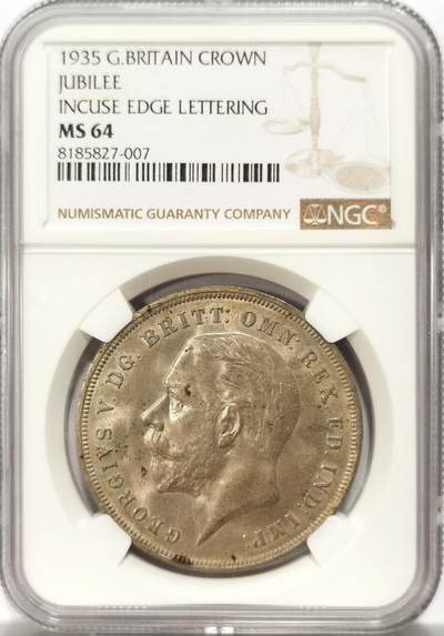 博洋堂世界钱币拍卖第121期（全场包邮） - NGC MS64 英国1935年乔五木马剑 状态很好