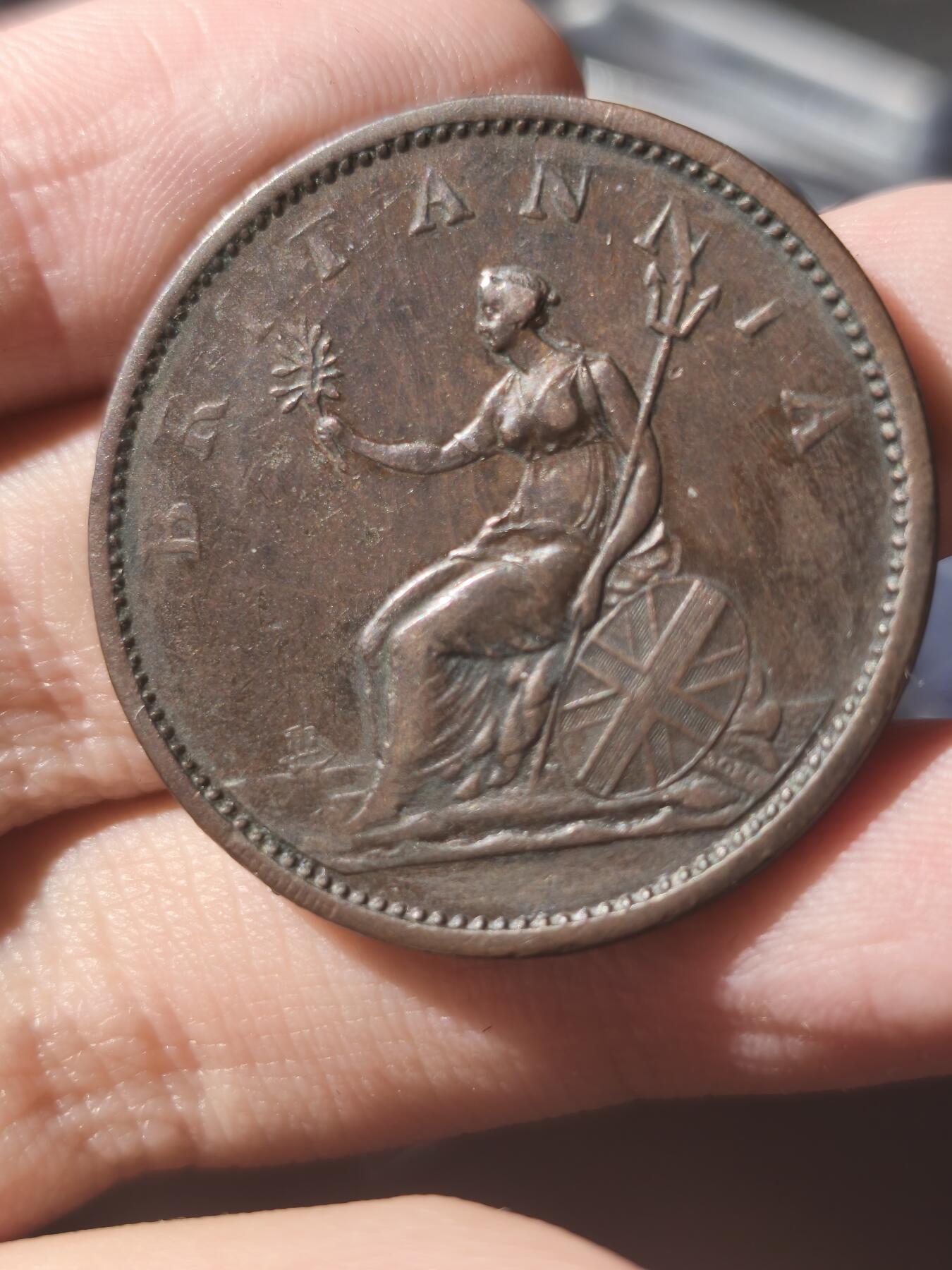 星盘世界钱币《穿越千年时光来到你的藏匣 》--5.9全球珍币拍卖夜 乔治三世1806年一便士，Xf顶级好品，包浆非常漂亮，18.4克大铜币