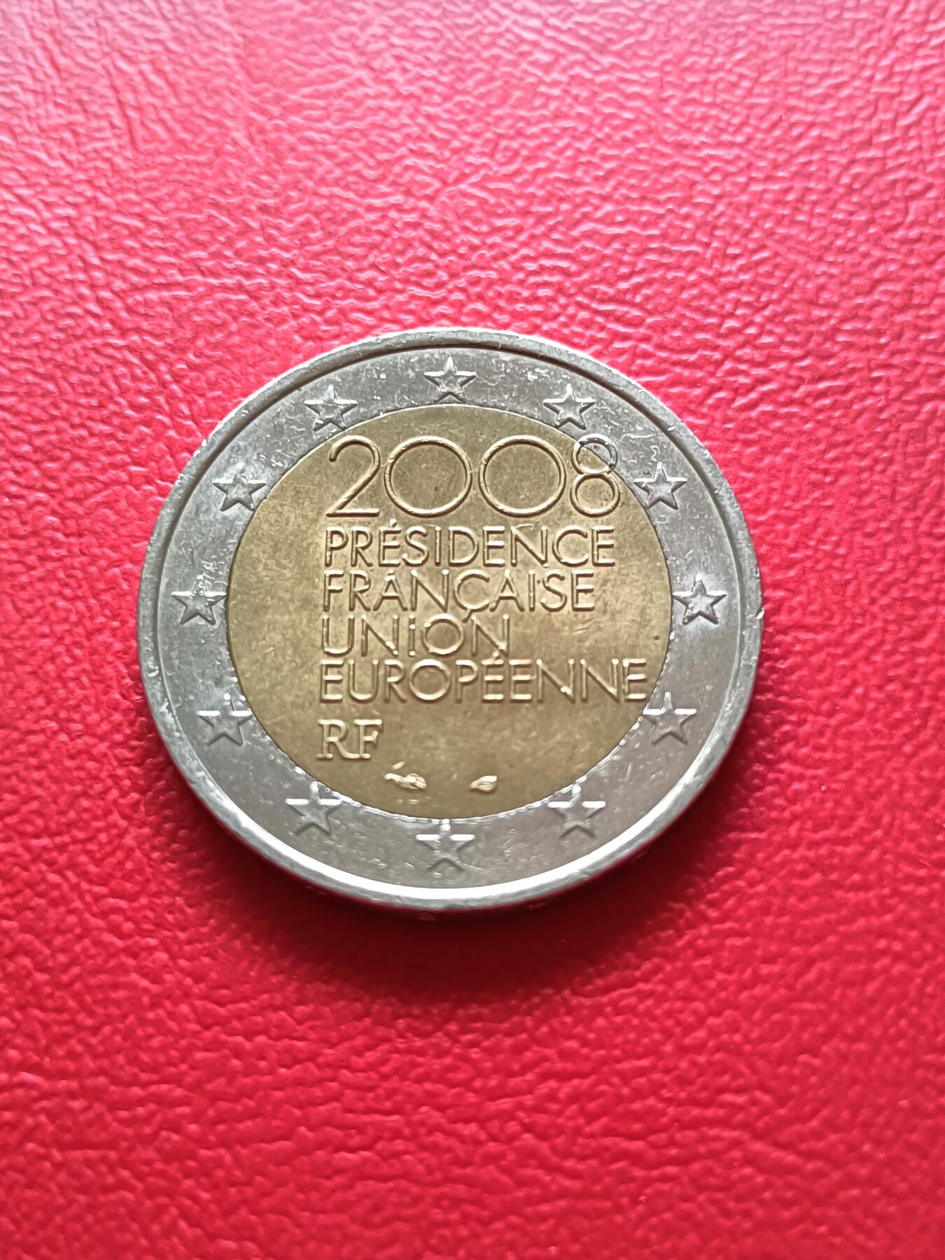 【云涧收藏】第二十三场 法国2008年2殴元纪念币，有磕