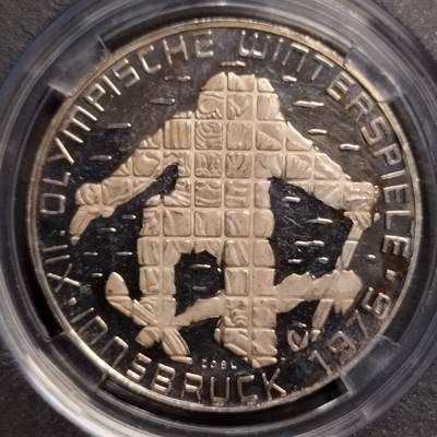 半桥——第十二期，精制币，银币为主，K组 - 奥地利1976年精致纪念银币，24克，640银，料价116，带一个明泰保护壳