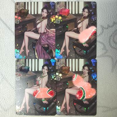 花开卡拍第40期（9月28号周日截拍，品控勿拍!!!拍品不寄存，运费5元，自制卡难免瑕疵，可能存在轻微撞角爆边等出厂瑕疵，品控介意勿拍！） - 绘天阁彩闪金瓶梅吴月娘三渐变加艺术