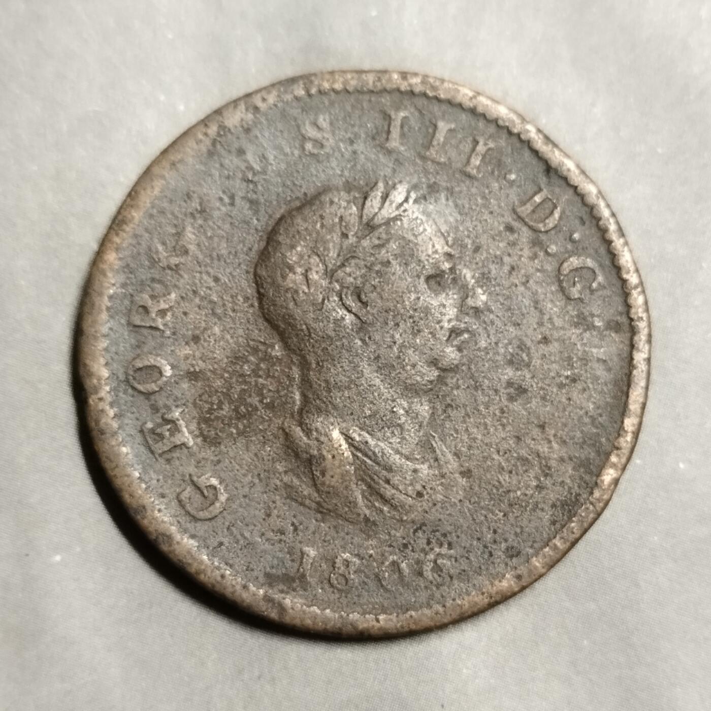 半桥——第十二期，精制币，银币为主，K组 英国1806年乔治三世半便士