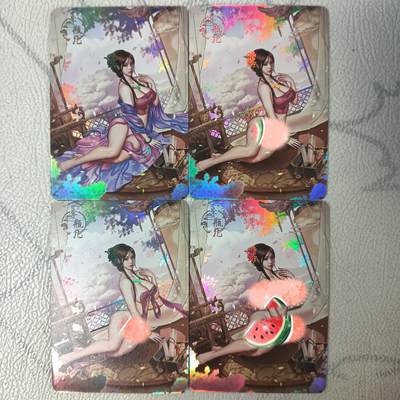 花开卡拍第40期（9月28号周日截拍，品控勿拍!!!拍品不寄存，运费5元，自制卡难免瑕疵，可能存在轻微撞角爆边等出厂瑕疵，品控介意勿拍！） - 绘天阁彩闪金瓶梅李瓶儿三渐变加艺术