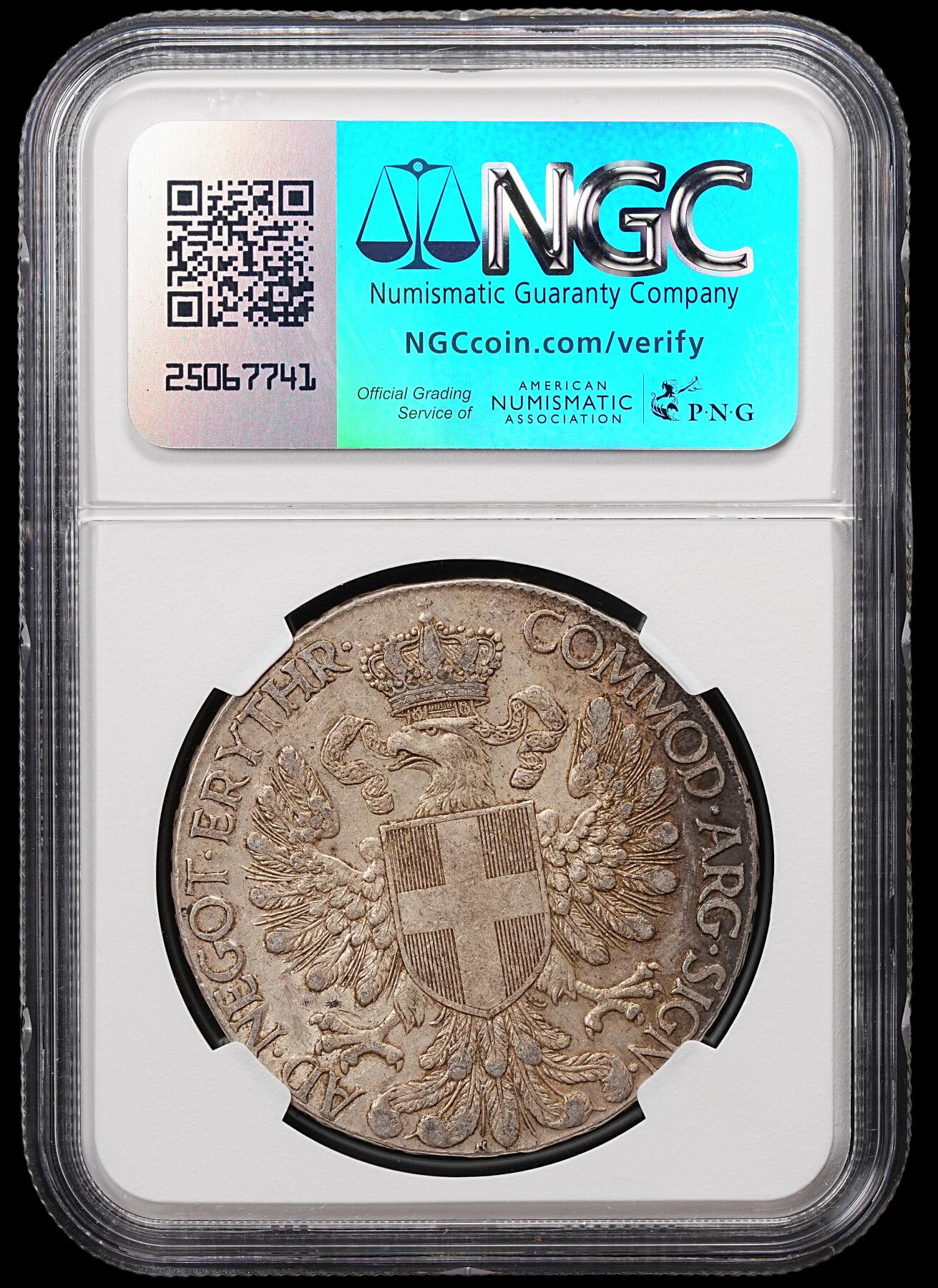 修遠堂世界钱币第六十八期 NGC AU53 1918年意属厄立特里亚1泰勒大银币 原味包浆