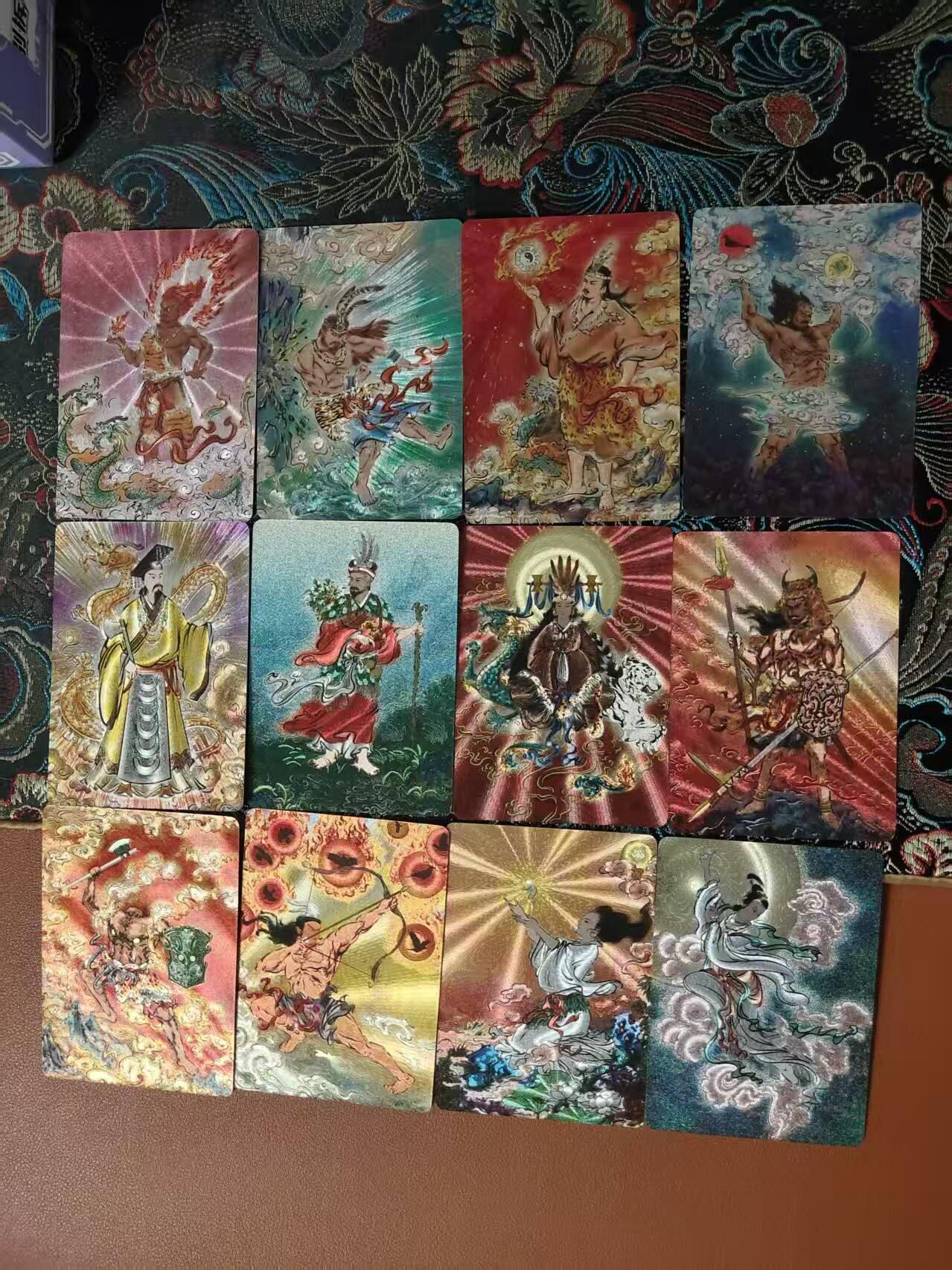 龙虎卡牌第IIIXV场 （无佣金，满120包邮，欢迎送拍） 粗闪12张 启读 上古神话一套
