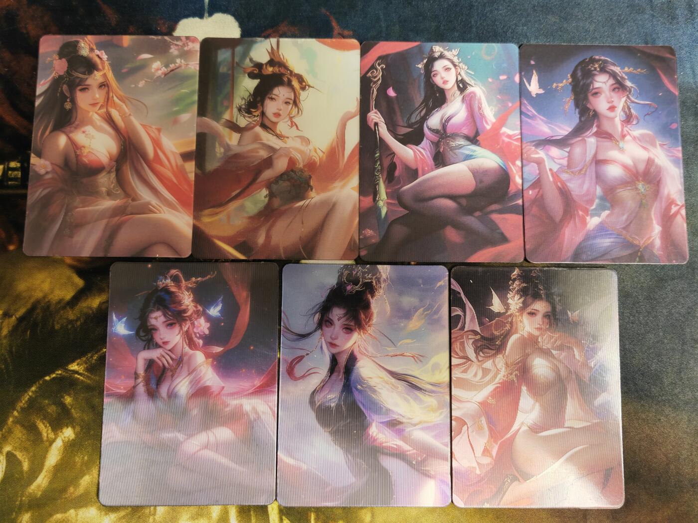 阳大大卡牌拍卖第66期（持续收拍品，周五晚上九点截拍，进群福利早知道） 【光栅变装卡】三国古风美女 七大美人小套彩闪卡  貂蝉大乔小乔孙尚香蔡文姬甄姬黄月英